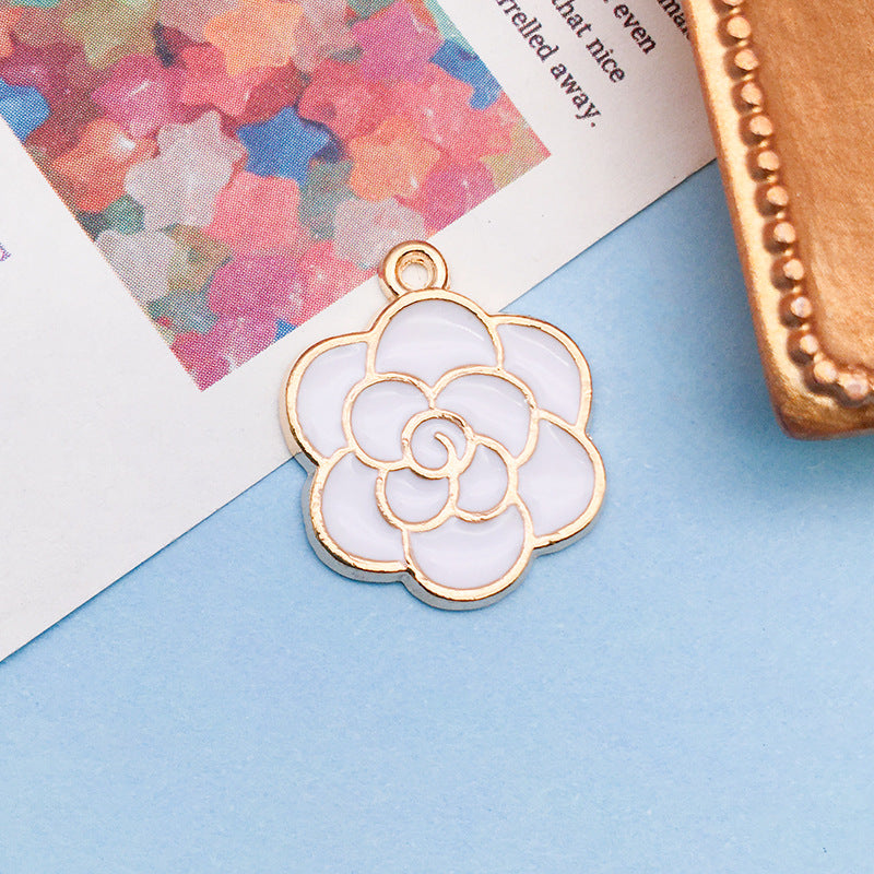 Wholesale Dripping Oil White Urban Beauty Alloy Cartoon Necklace Bracelet Pendant